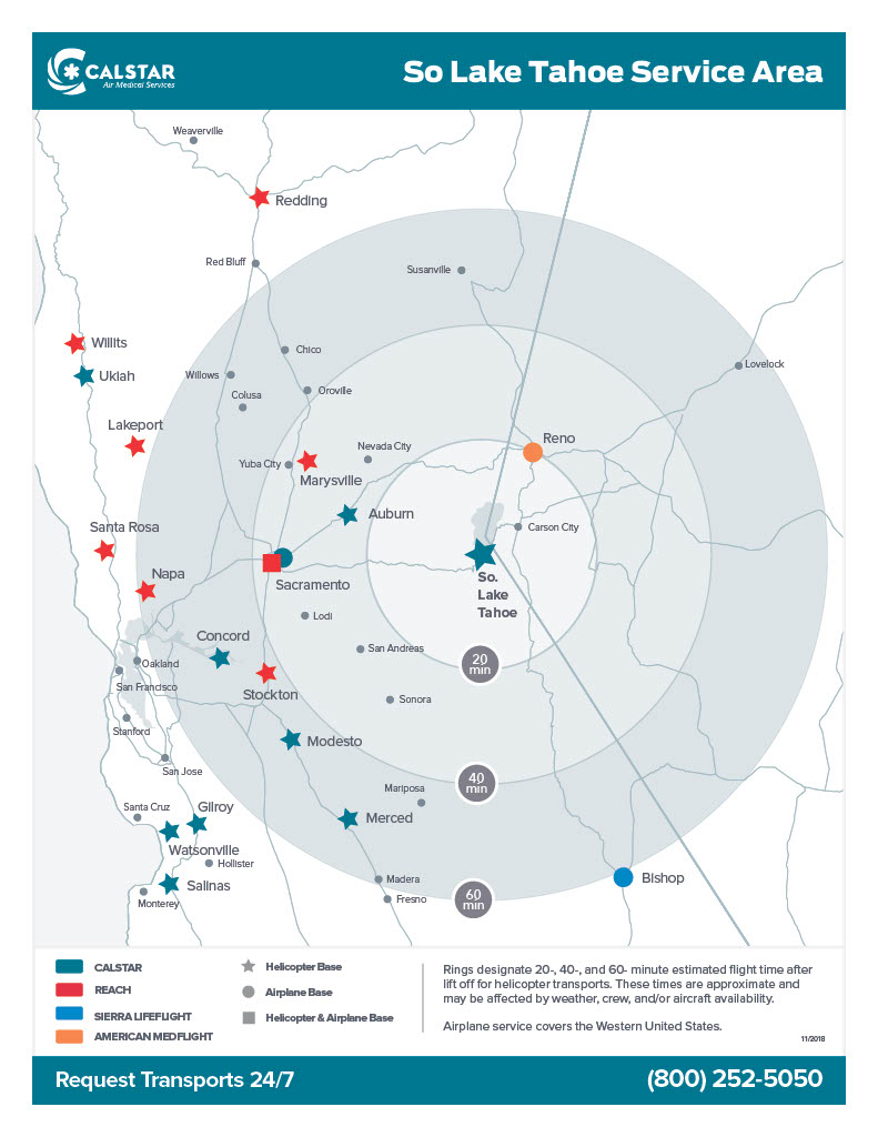 >CALSTAR Air Medical Services Areas Served